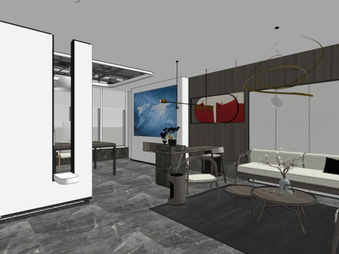 Office interior design 3D Model