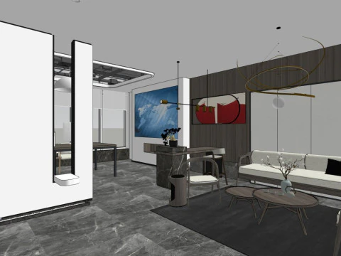 Office interior design 3D Model