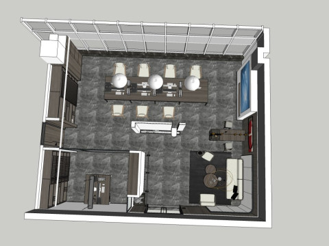 Office interior design 3D Model