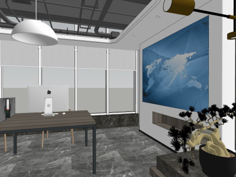 Office interior design 3D Model