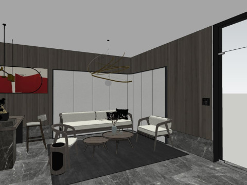 Office interior design 3D Model