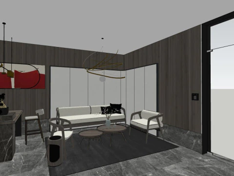 Office interior design 3D Model