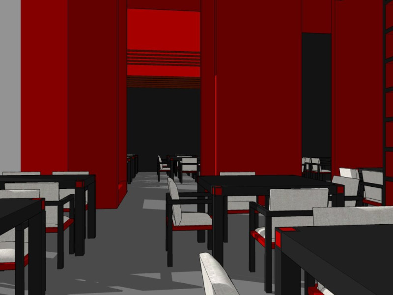 Hot pot restaurant 3D Model .c4d .max .obj .3ds .fbx .stl .blend 