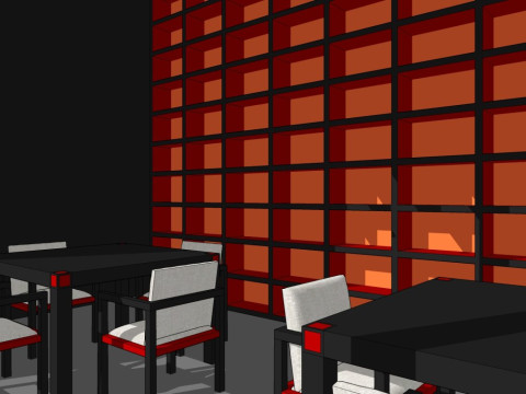 Hot pot restaurant 3D Model
