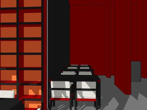 Hot pot restaurant 3D Model