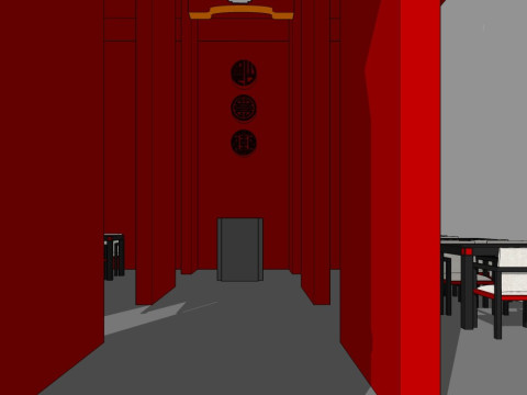 Hot pot restaurant 3D Model