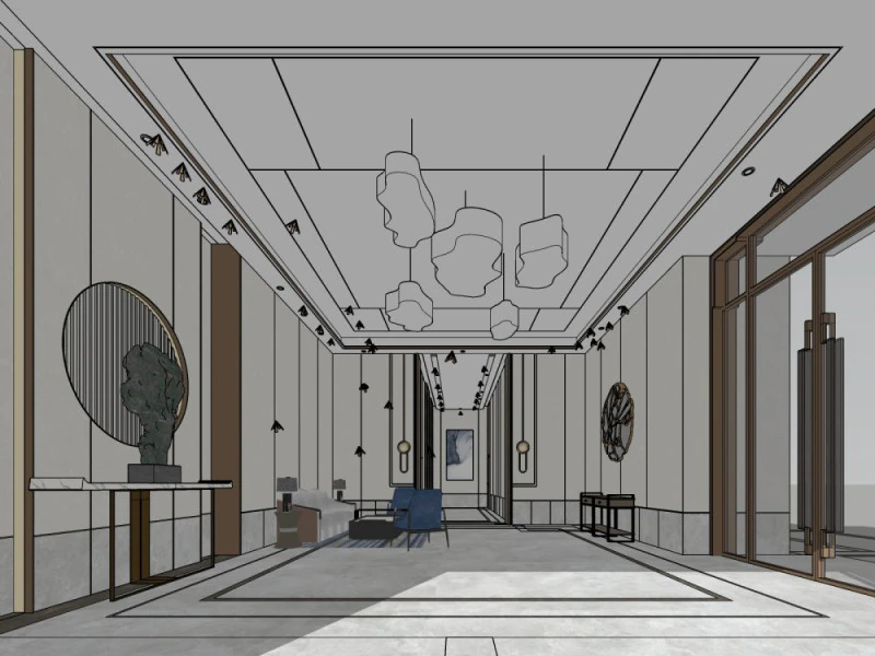 Lobby d'ingresso Modello 3D .c4d .max .obj .3ds .fbx .stl .blend 