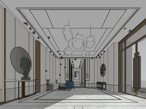 Lobby d'ingresso Modello 3D