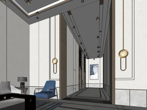 Lobby d'ingresso Modello 3D