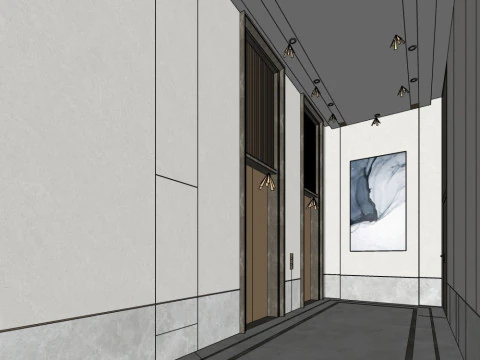 Lobby d'ingresso Modello 3D