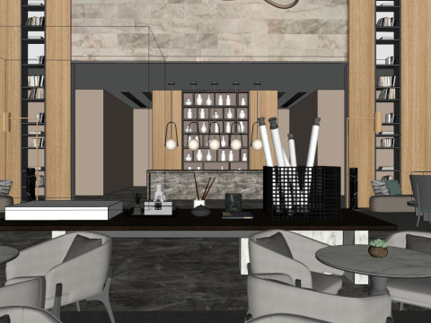 Lobi i&ccedil; mekanı 3D Model