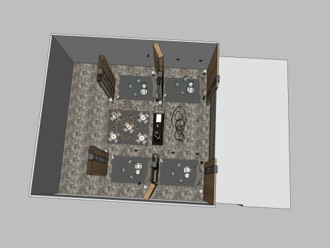 Lobi i&ccedil; mekanı 3D Model