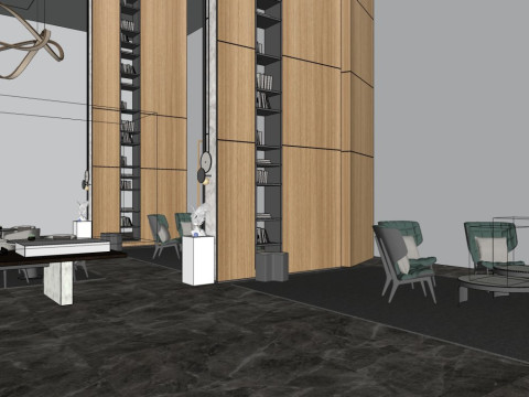 Lobi i&ccedil; mekanı 3D Model