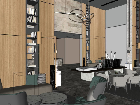 Lobi i&ccedil; mekanı 3D Model