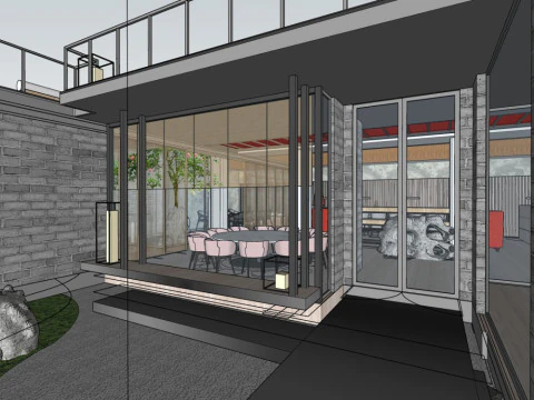 Courtyard house renovation 3D Model