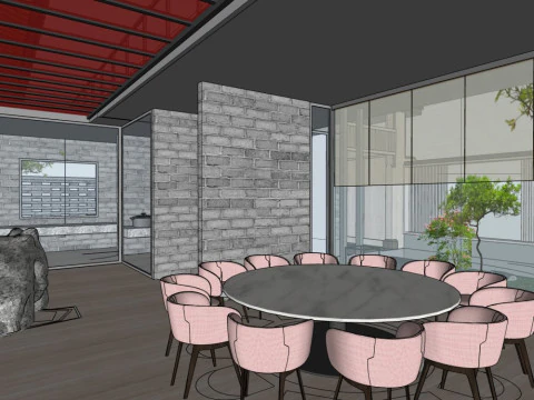 Courtyard house renovation 3D Model