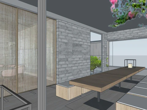 Courtyard house renovation 3D Model