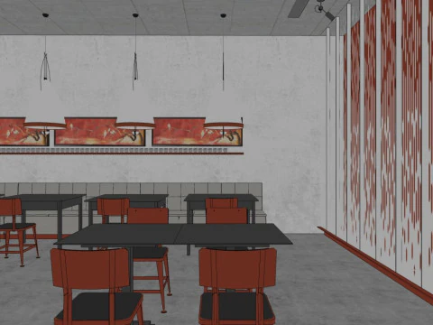 Modern-style bubble tea shop 3D Model
