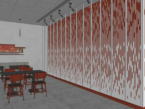 Modern-style bubble tea shop 3D Model
