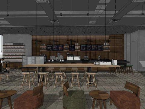 Kawiarnia Starbucks Model 3D