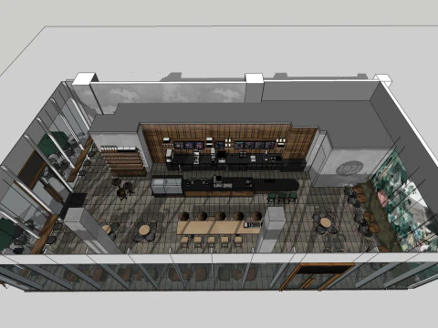 Starbucks Coffee Shop 3D Model