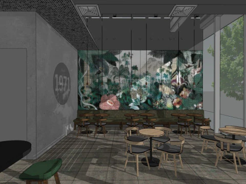 Starbucks Coffee Shop 3D Model