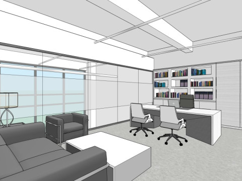 Fresh and modern office technology 3D Model