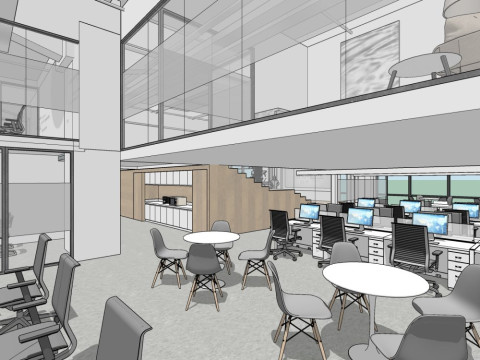 Fresh and modern office technology 3D Model