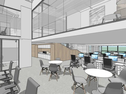 Fresh and modern office technology 3D Model