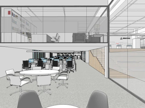 Fresh and modern office technology 3D Model