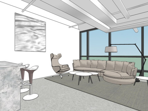 Fresh and modern office technology 3D Model