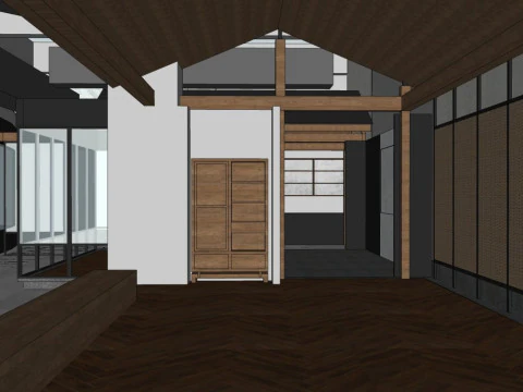 Modern-style restaurant 3D Model
