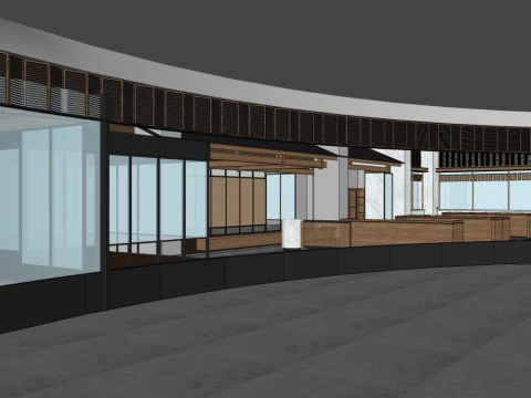 Modern-style restaurant 3D Model