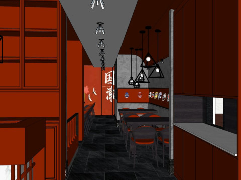 Beijing Opera themed restaurant 3D Model