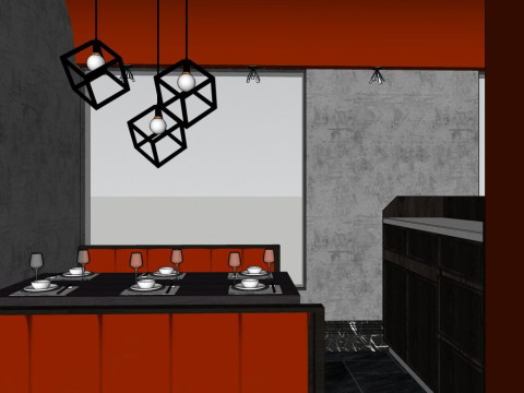 Beijing Opera themed restaurant 3D Model