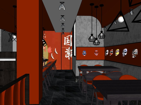 Beijing Opera themed restaurant 3D Model