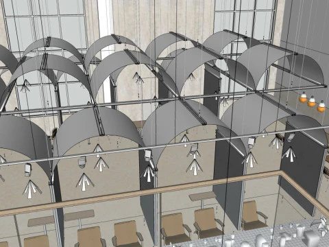 Restaurant Interior Design 3D Model