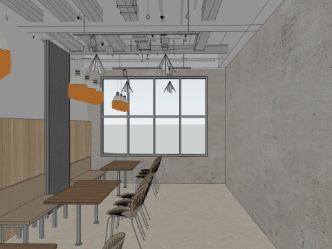 Restaurant Interior Design 3D Model