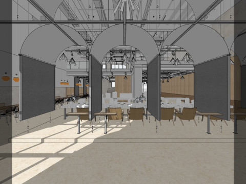 Restaurant Interior Design 3D Model