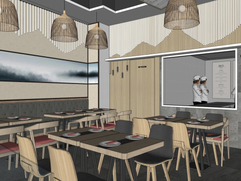 Steamed bun shop 3D Model