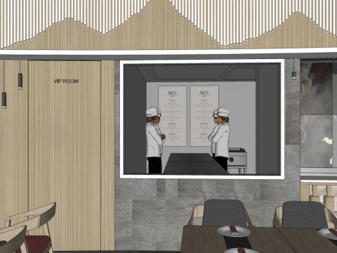 Steamed bun shop 3D Model