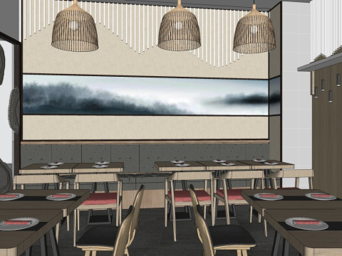 Steamed bun shop 3D Model