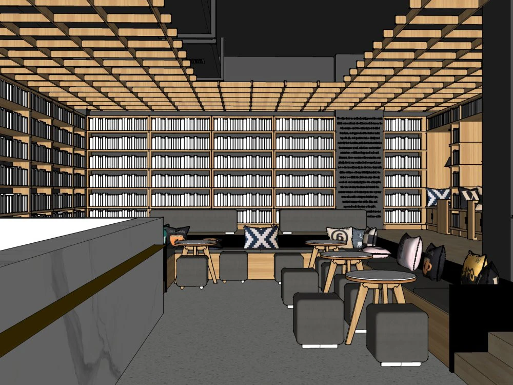 Coffee shop design 3D Model .c4d .max .obj .3ds .fbx .stl .blend 