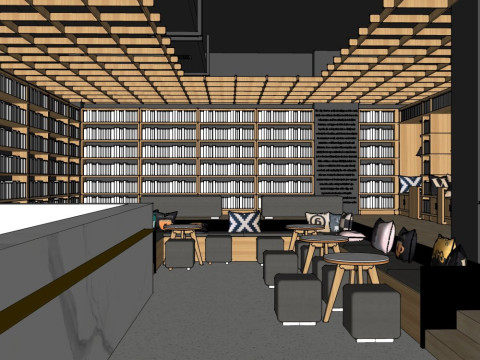 Coffee shop design 3D Model