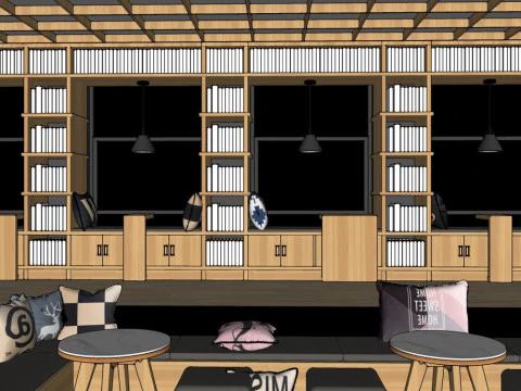 Coffee shop design 3D Model