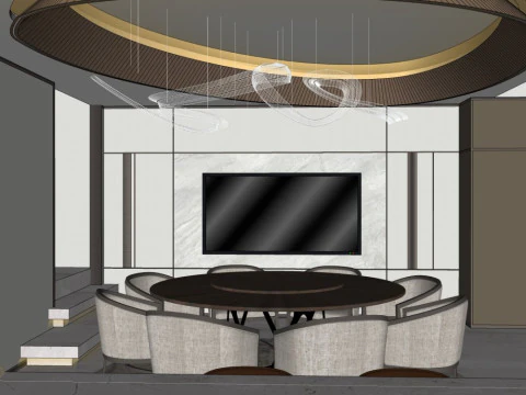 Restoran tasarımı 3D Model