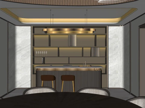 Restaurant design 3D Model