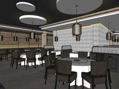 Тематичний дизайн ресторану 3D Модель