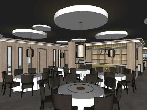 Theme restaurant design 3D Model