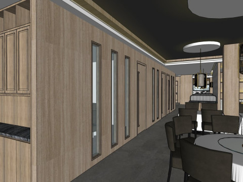 主题餐厅设计 3D 模型